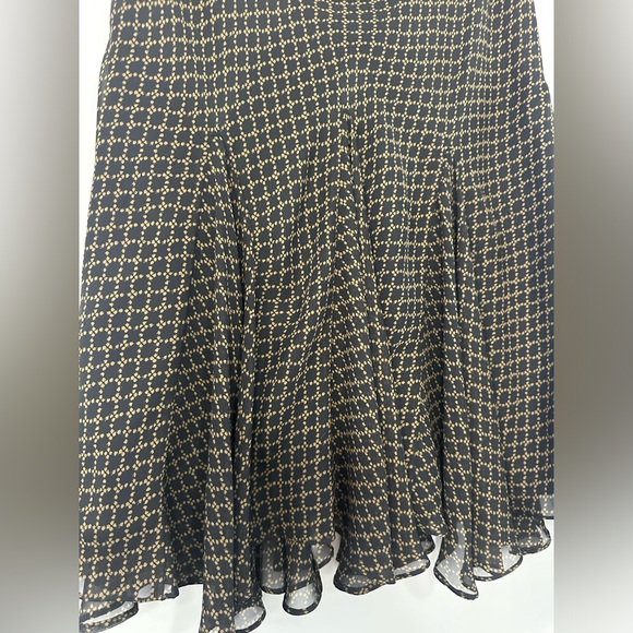 Lauren Ralph Lauren (green label) trumpet flowy skirt geometric pattern size med - Picture 7 of 11